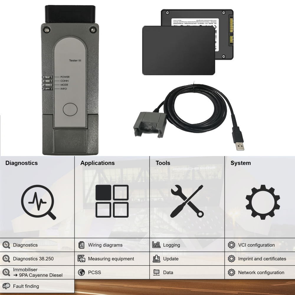 Porsche Piwis 4 PT4G VCI With PIWIS Software SSD V43.3 + V38.25