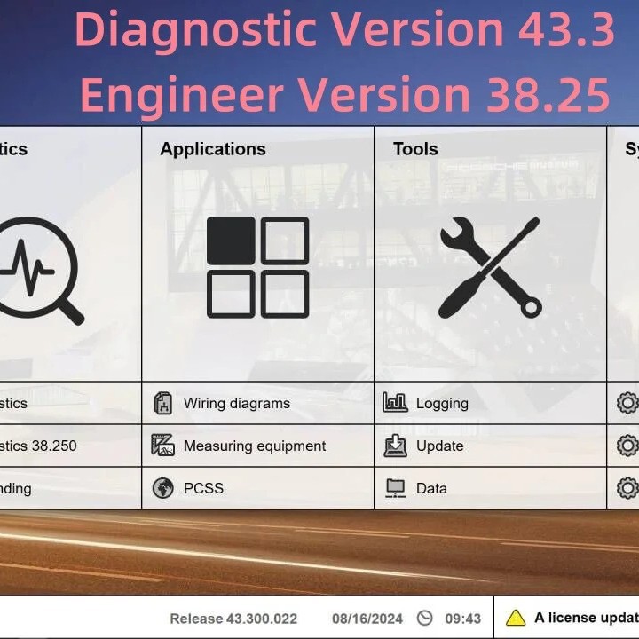 Piwis 3 VCI Software display