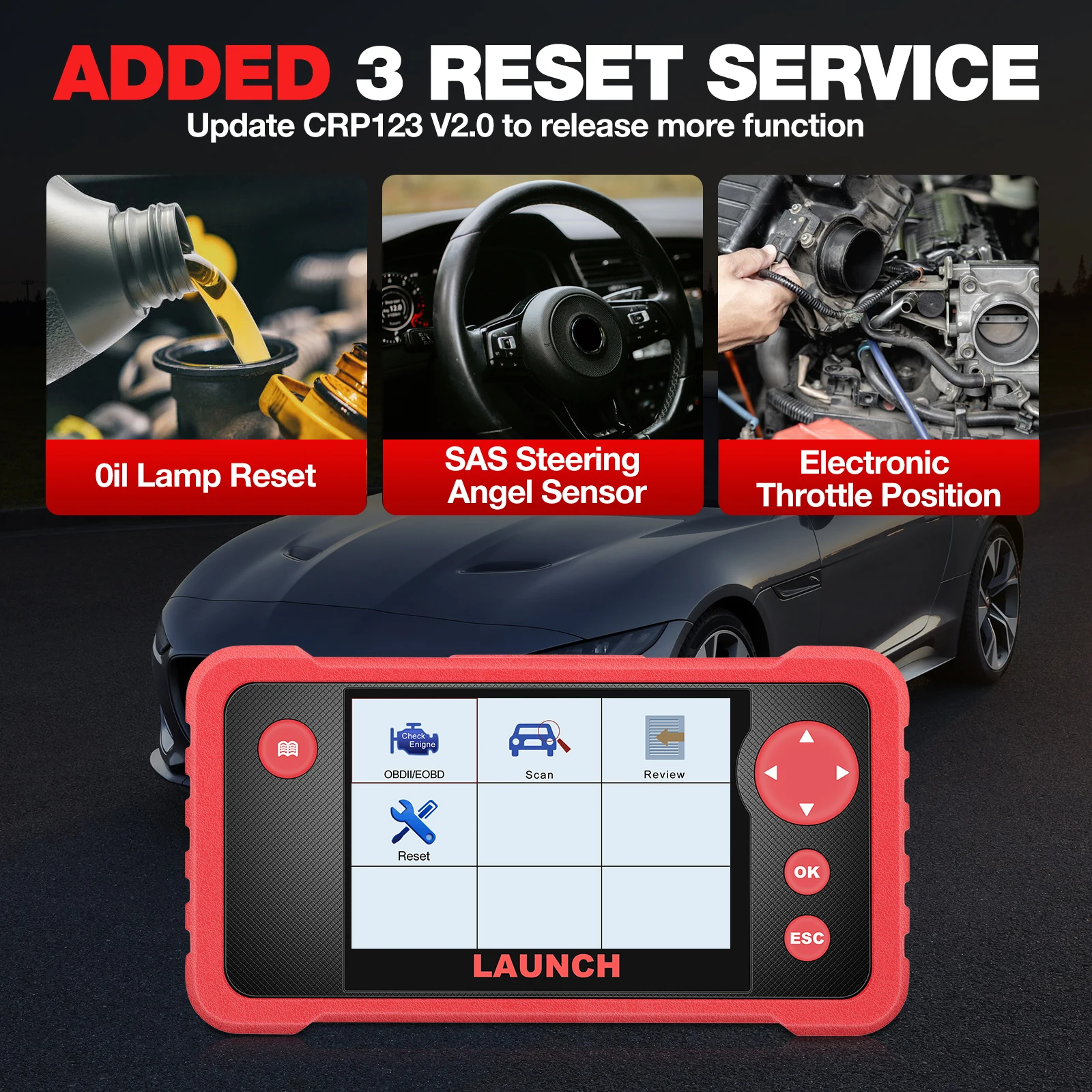 LAUNCH CRP123 3 Resets Function Lifetime Free