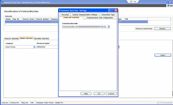 PTT 2.8.241 Volvo 88894000 Vocom II Interface Software Display-1