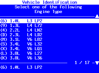 tech2 scanner vehicle identification -1