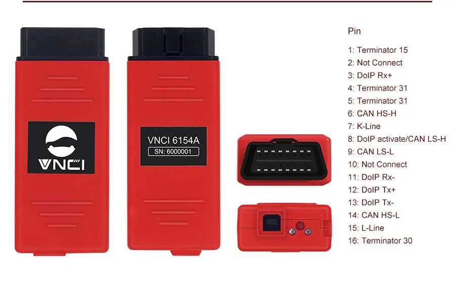VNCI 6154A Adapter pinout