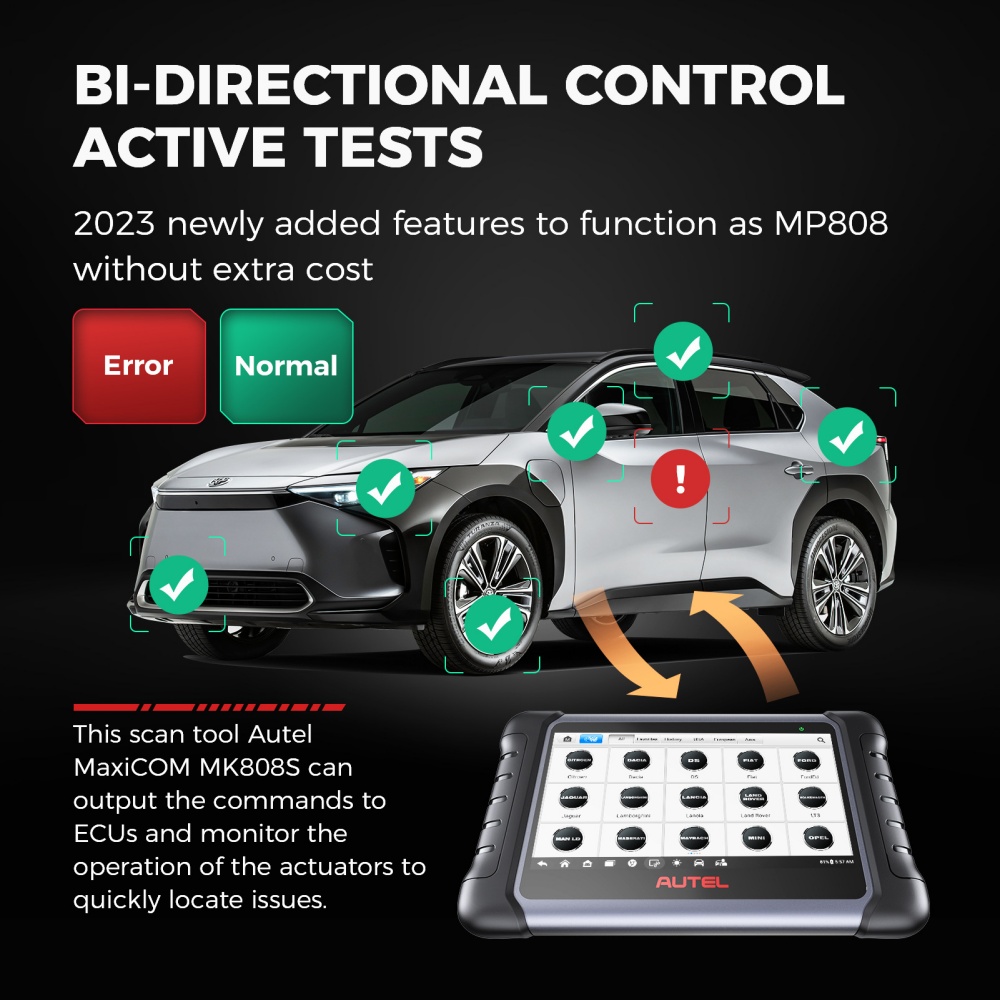 AUTEL MAXICOM MK808S Bi-Directional Control (Active Tests)