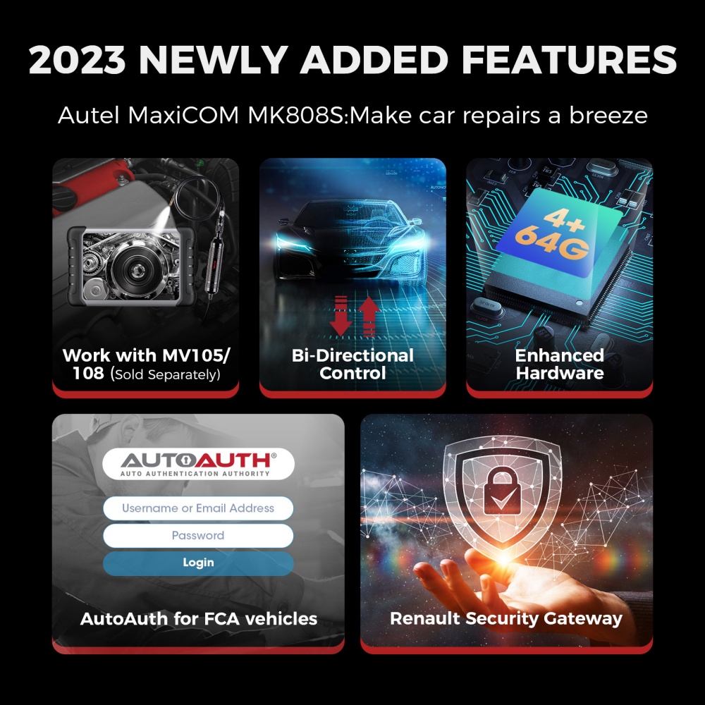 autel maxicom mk808s add new functions