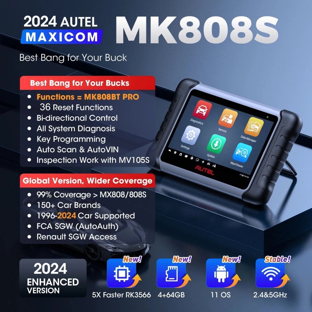 Autel MaxiCOM MK808S Code Scanner Advanced OBD2 Diagnostic Tool