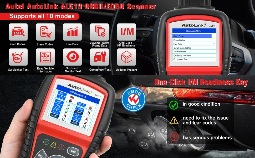 Autel AutoLink AL519 OBDII/EOBD Scanner