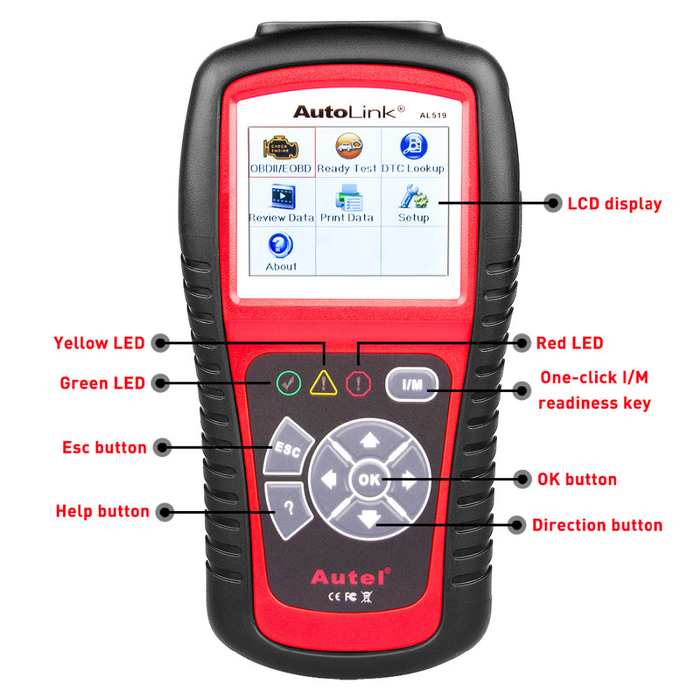 Autel AutoLink AL519 OBD2 Scanner Car Code Reader Update Online