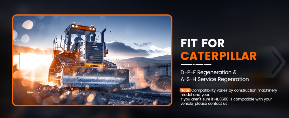 Ancel HD3600 DPF Regen:Fits for Caterpillar, John Deere, Volvo, Bobcat and Komatsu