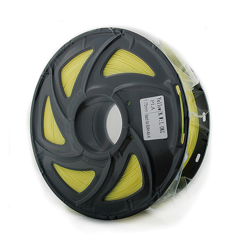 FUSICA 3d printer filament 1.75mm PLA 1kg high quality Wholesale with spool Yellow