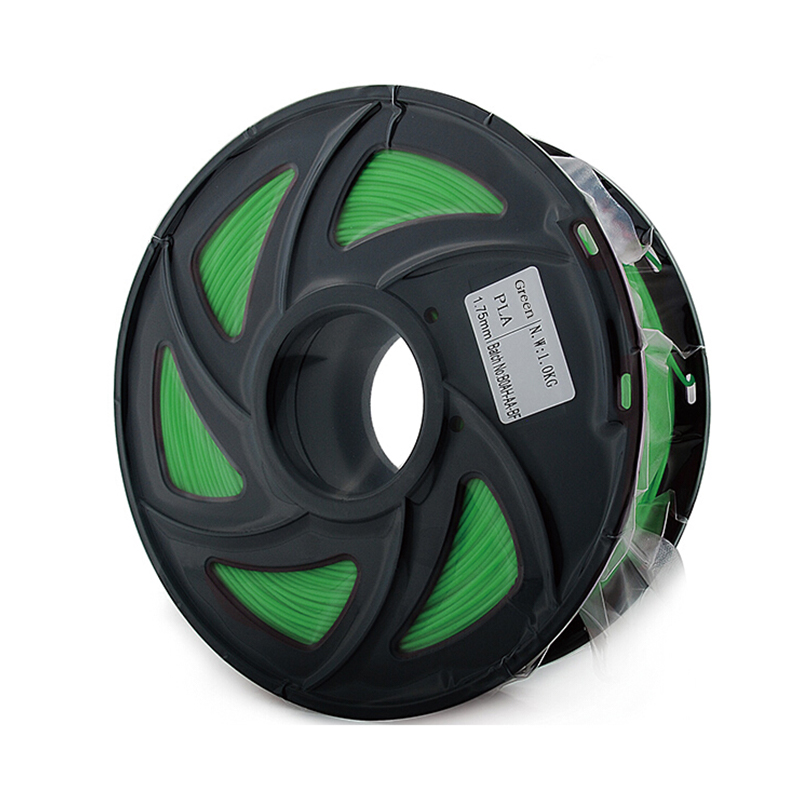 FUSICA 3d printer filament 1.75mm PLA 1kg premium quality refillable with spool Green
