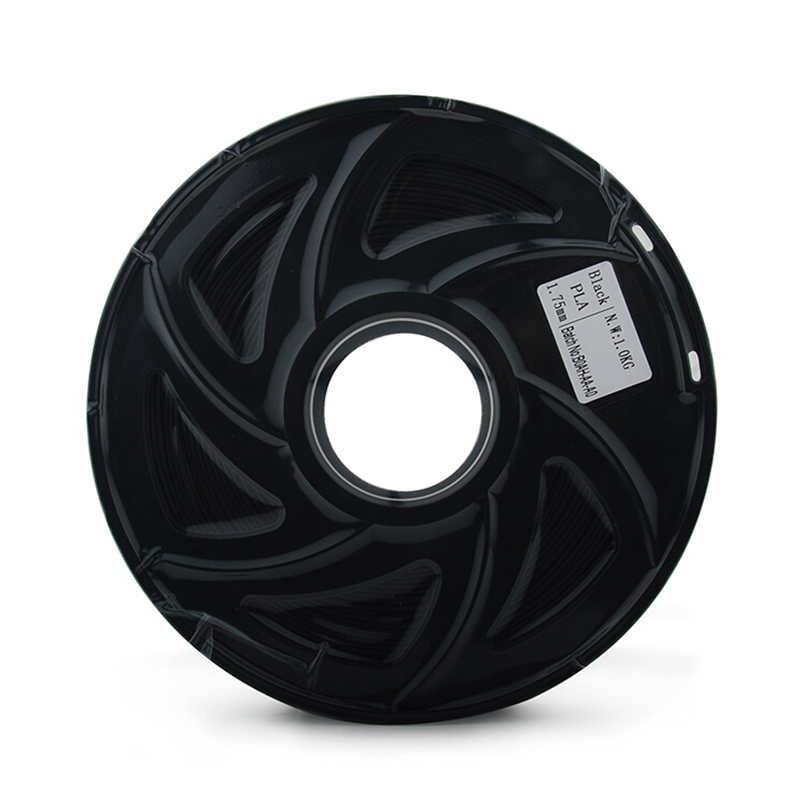 FUSICA 3d printer filament 1.75mm PLA 1kg high quality Wholesale with spool Black