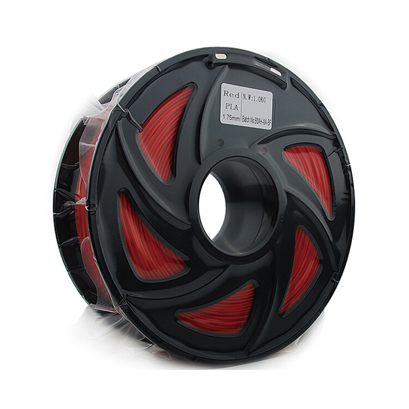 FUSICA 3d printer filament 1.75mm PLA 1kg good quality compatible remanufactured with spool Red