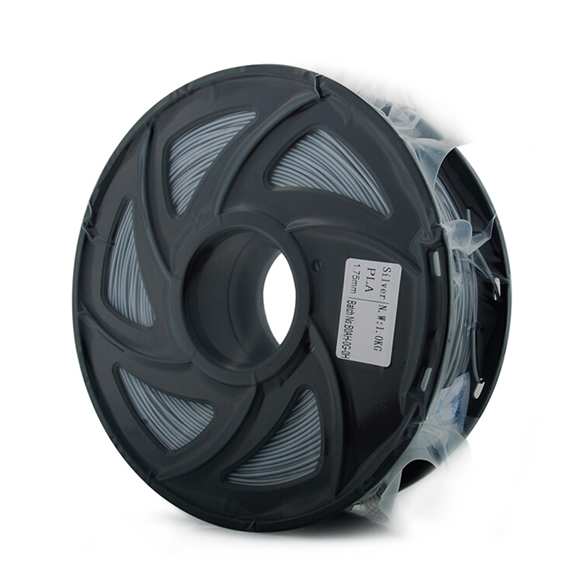 FUSICA 3d printer filament 1.75mm PLA 1kg high quality Wholesale with spool Silver