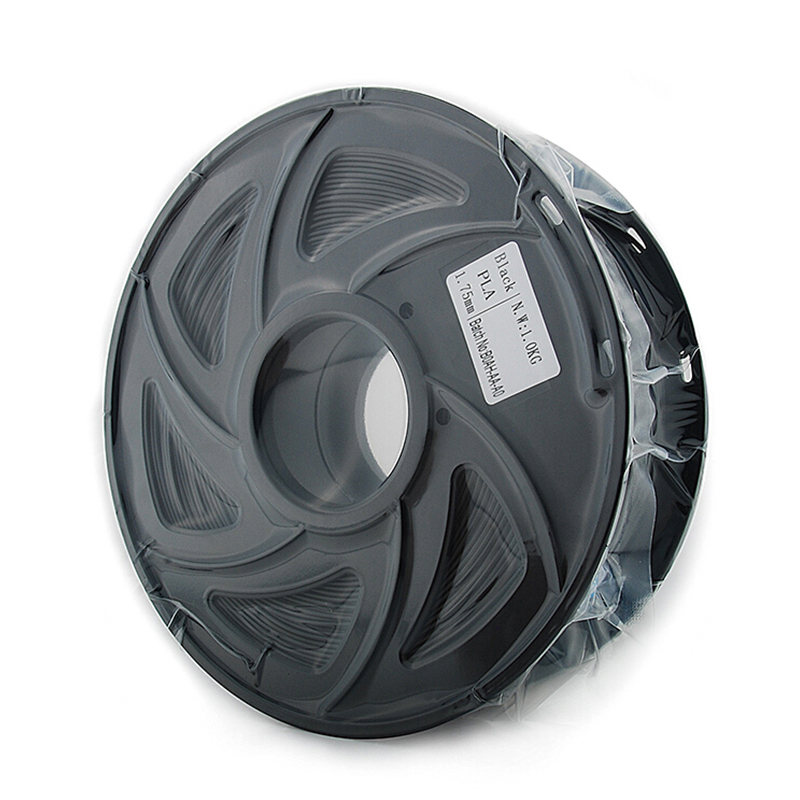 FUSICA 3d printer filament 1.75mm PLA 1kg high quality Wholesale with spool Black