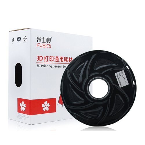 FUSICA 3d printer filament 1.75mm PLA 1kg high quality Wholesale with spool Black