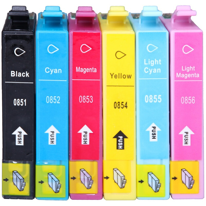 FUSICA hwholesale ink cartridge compatible ink tank 4 colors T0851 T0852 T0853 T0854 T0855 T0856 for EPSON 1390 T60 R330