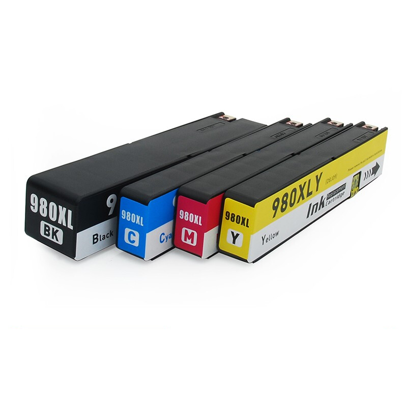 FUSICA hotsale ink cartridge compatible ink tank 4 colors H-980X C M Y K for HP X555dn X555xh X585z dn f