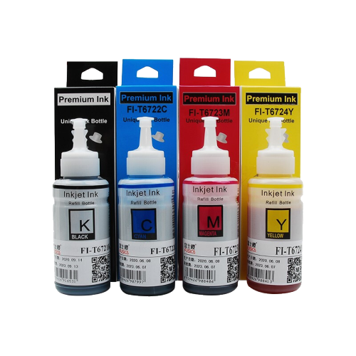 FUSICA hotsale good quality compatible refilling ink 4 colors FI-T6721 T6722 T6723 T6724 for EPSON L100 L101 L111 L120