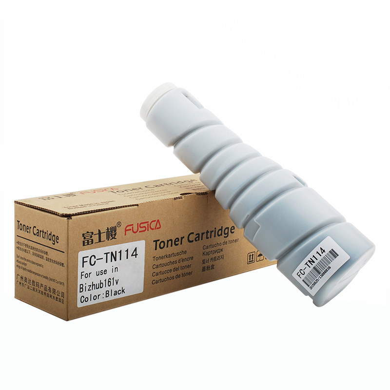 FUSICA Factory wholesale Premium TN114 black toner cartridge for Konica Minolta Bizhub 162 163 210 211 183 220 180