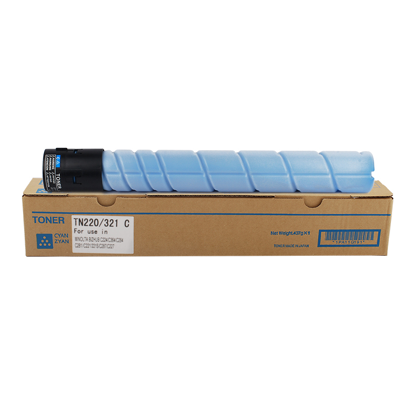 Fusica Wholesale Compatible TN220 TN-220 TN-321 TN321 BK C Y M Color Copier Toner Kit toner cartridge For Bizhub C364e 284E 224E