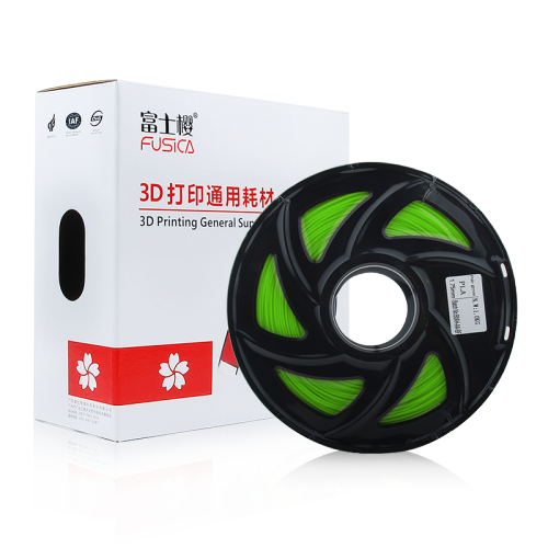 FUSICA 3d printer filament 1.75mm PLA 1kg premium quality refillable with spool pale green