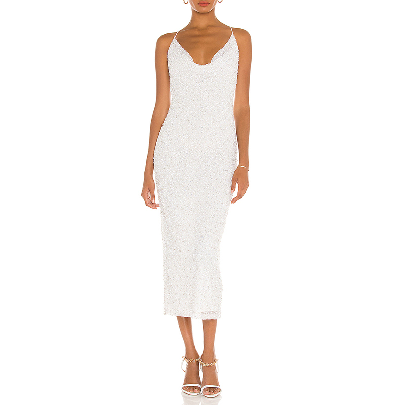Sequined prom dress
