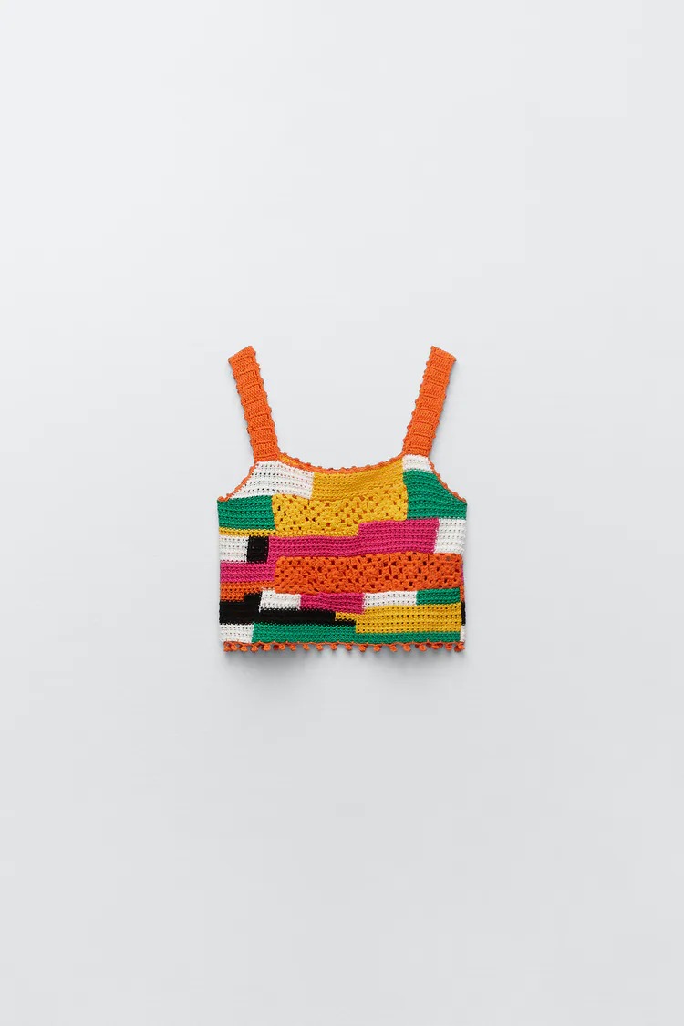 Patchwork crochet top