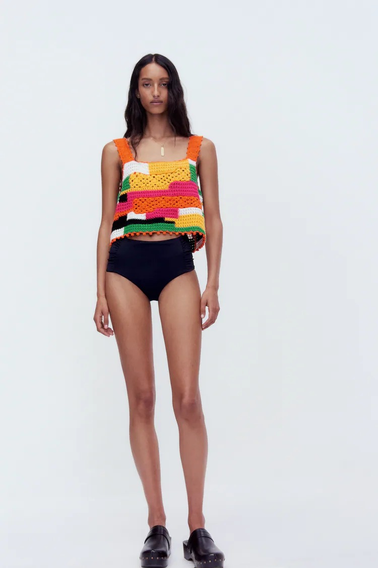 Patchwork crochet top