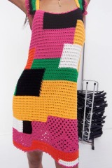 Patchwork crochet dress