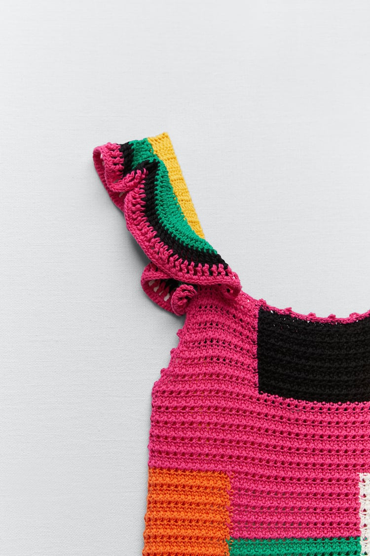 Patchwork crochet dress