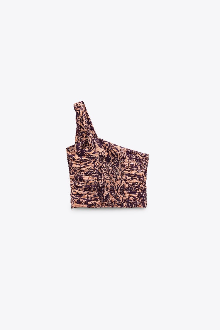 asymmetric printed top
