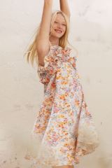 Flounce-trimmed dress