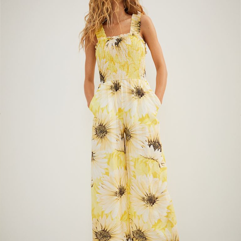 Smocked jumpsuit