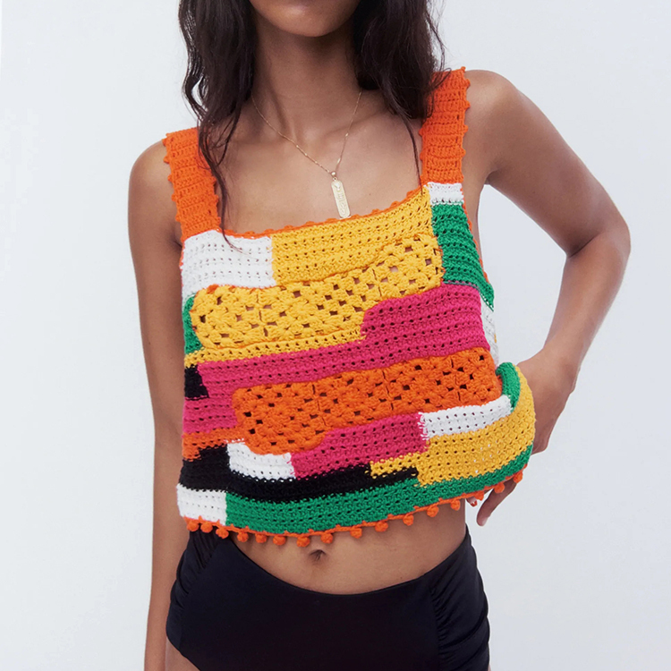 Patchwork crochet top
