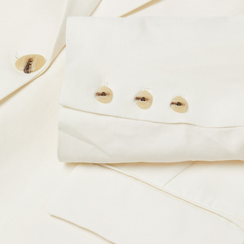 Oversized linen-blend jacket