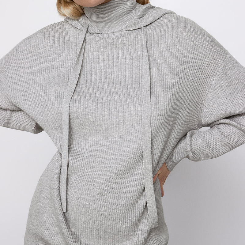 Knit hoodie