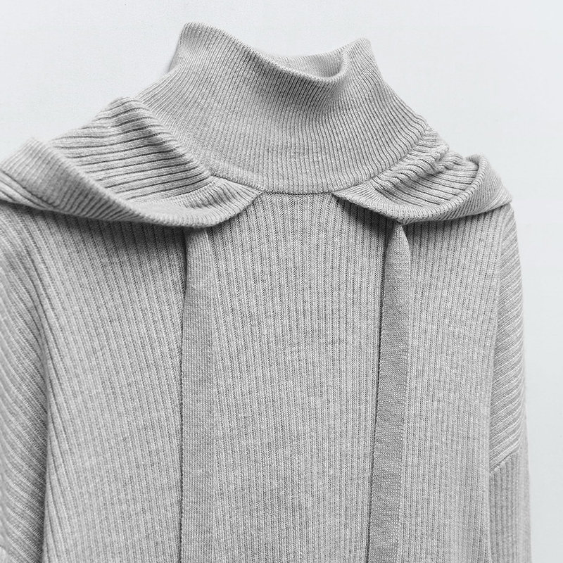 Knit hoodie