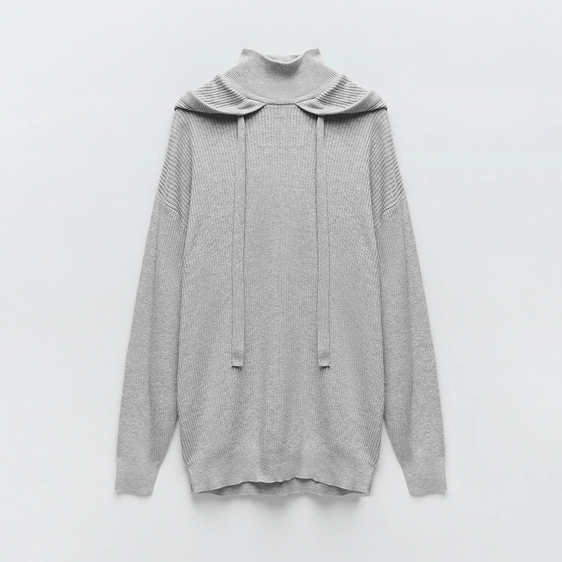 Knit hoodie