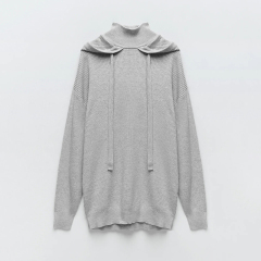 Knit hoodie