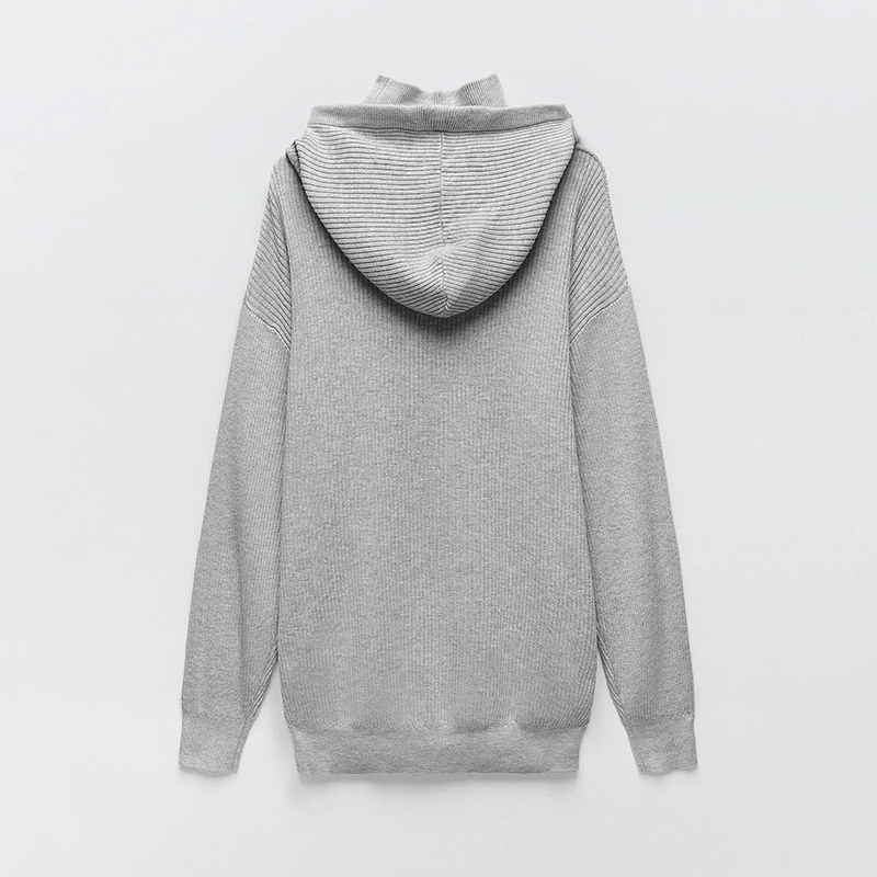 Knit hoodie