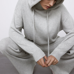 Knit hoodie
