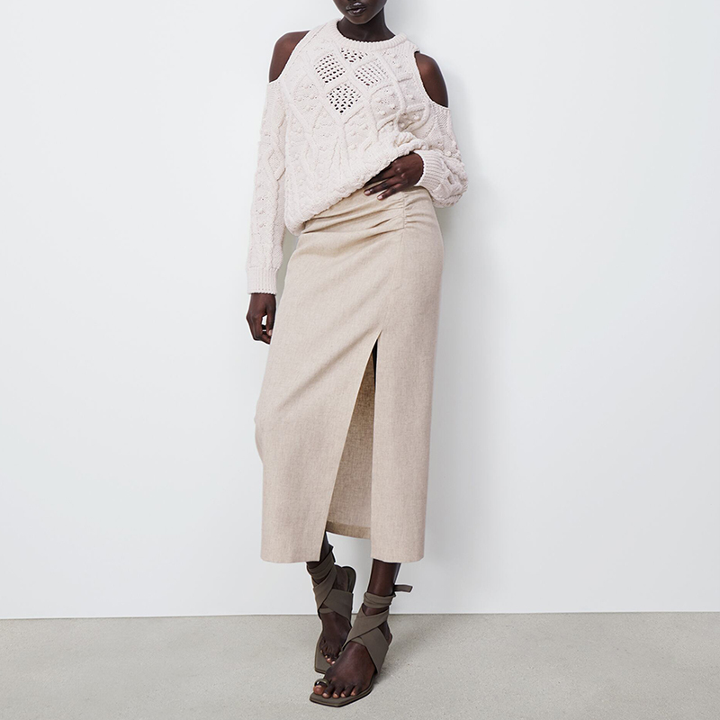 Cut-out knit sweater