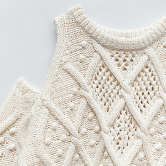Cut-out knit sweater