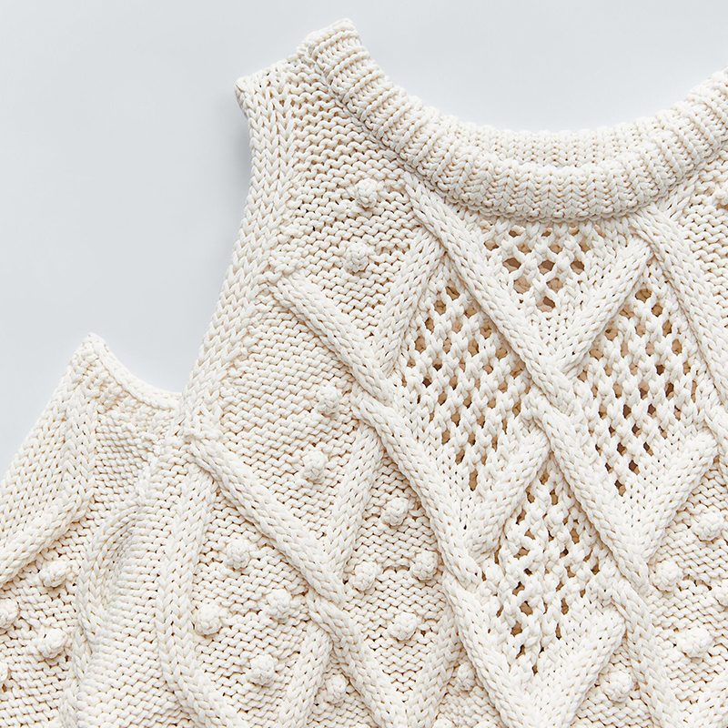 Cut-out knit sweater