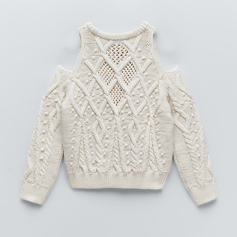 Cut-out knit sweater
