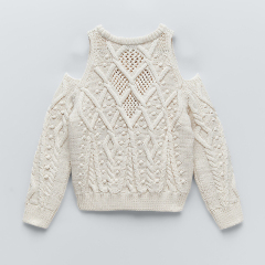 Cut-out knit sweater