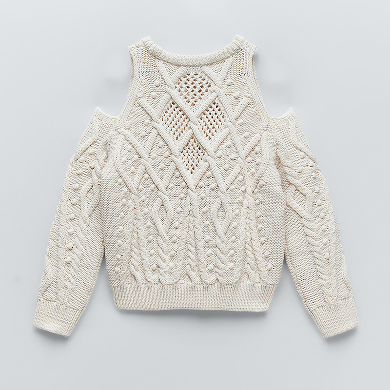 Cut-out knit sweater