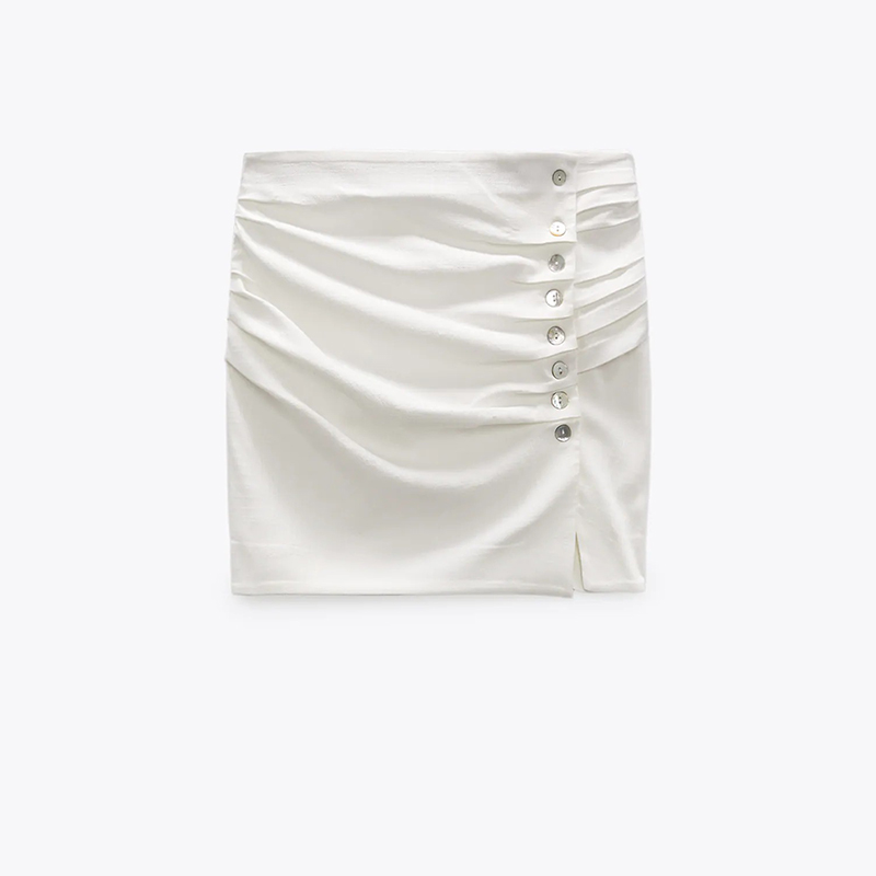 Ruched mini skirt
