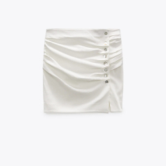 Ruched mini skirt