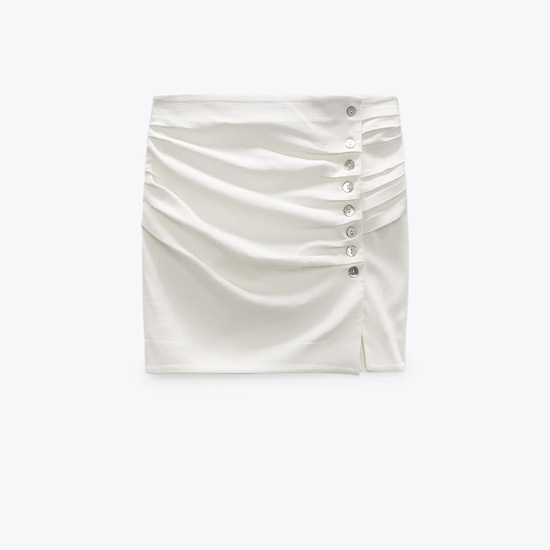 Ruched mini skirt